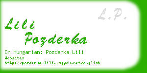 lili pozderka business card